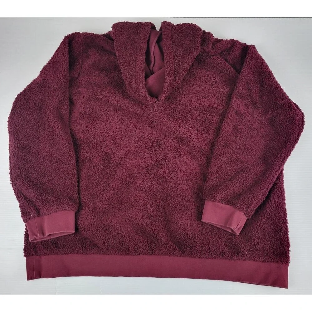 Adidas Mens XXL‎ 2XL Originals Winterized Trefoil Sweater Hoodie Maroon DH7079